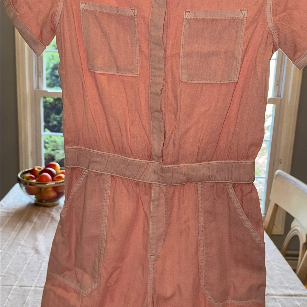 Cat & Jack girls coral/peach jumpsuit size XL 14, LN! - Picture 2 of 3
